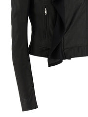 Rick Owens Black Lamb Leather Leather Jacket - IT44