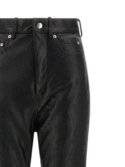 Rick Owens Black Lamb Leather Pants - 26