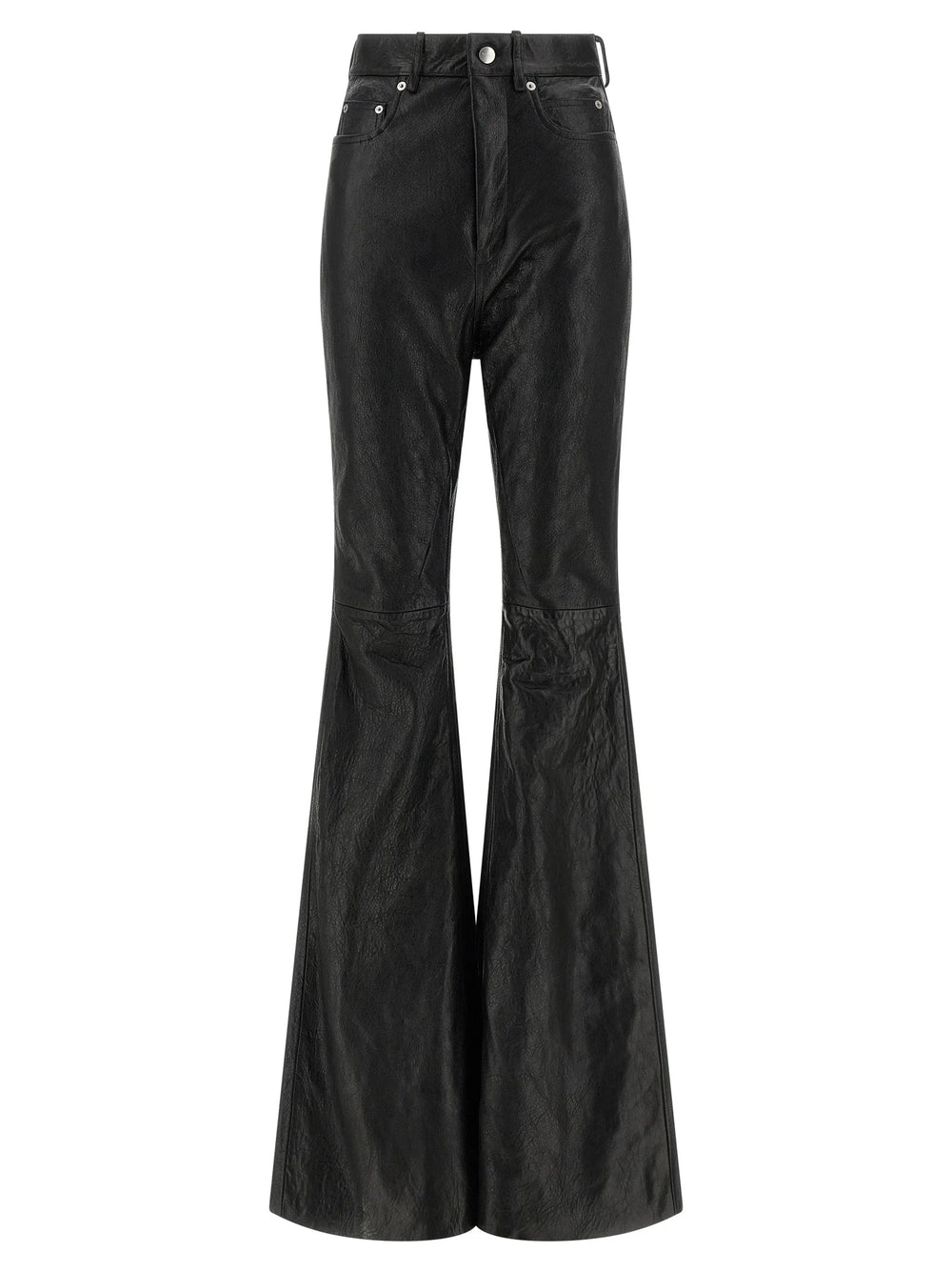 Rick Owens Black Lamb Leather Pants - 26