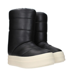 Rick Owens Black Leather Ankle Boots - EU40/US7