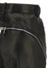 Rick Owens Black Leather Pants - 25