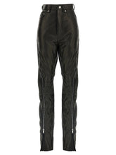 Rick Owens Black Leather Pants - 25