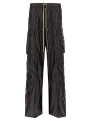 Rick Owens Black Nylon Cargo Pants