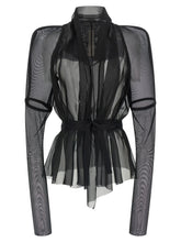 Rick Owens Black Silk Full-Length Jacket