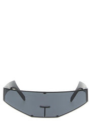 Rick Owens Black Stainless Steel Sunglasses