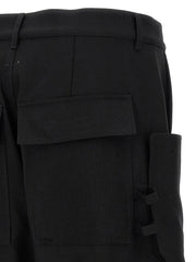 Rick Owens Black Virgin Wool Cargo Pants