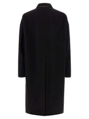Rick Owens Black Virgin Wool Coat