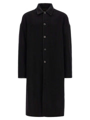 Rick Owens Black Virgin Wool Coat