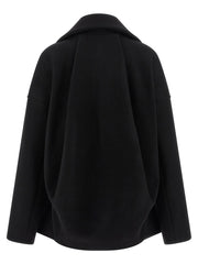 Rick Owens Black Virgin Wool Coat - IT38