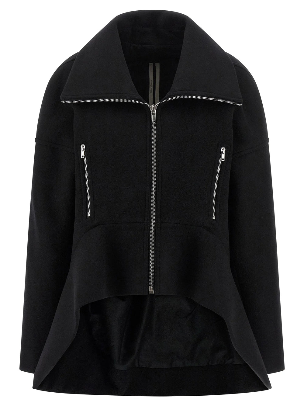 Rick Owens Black Virgin Wool Coat - IT38