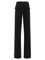 Rick Owens Black Viscose Casual Pants