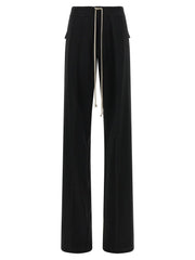 Rick Owens Black Viscose Casual Pants