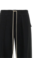 Rick Owens Black Viscose Casual Pants