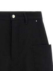 Rick Owens Black Wool Bermuda Shorts