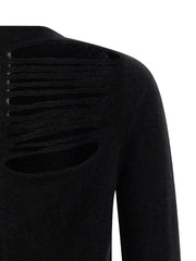 Rick Owens Black Wool Cardigan