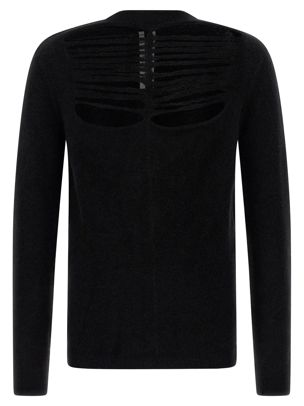 Rick Owens Black Wool Cardigan