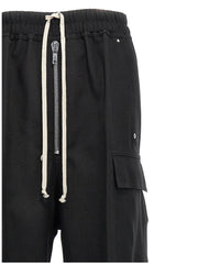 Rick Owens Black Wool Cargo Pants - IT38