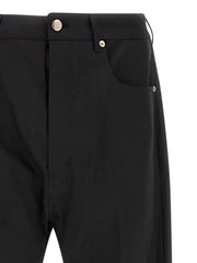 Rick Owens Black Wool Jeans Denim