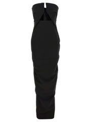 Rick Owens Black Wool Long Dress
