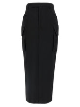 Rick Owens Black Wool Midi Skirt