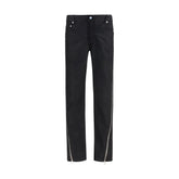 Rick Owens Black Wool Oves Aries Straight-Leg Jeans