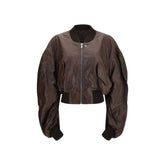 Rick Owens Brown Calf Leather Bos Taurus Bomber - IT40 | M