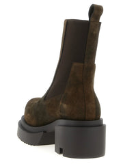 Rick Owens Brown Calfskin Ankle Boots