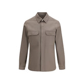 Rick Owens Brown Denim Shirt