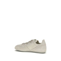 Rick Owens Gray Calf Leather Bos Taurus Low Top Sneakers