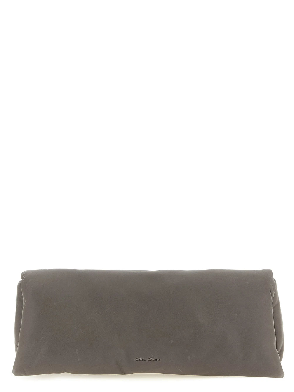 Rick Owens Gray Calfskin Clutch Bag