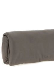 Rick Owens Gray Calfskin Clutch Bag
