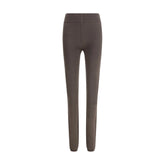 Rick Owens Gray Fleece Wool Leggings