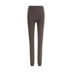 Rick Owens Gray Fleece Wool Leggings