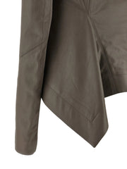 Rick Owens Gray Lamb Leather Leather Jacket