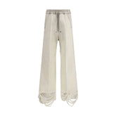 Rick Owens White Cotton Casual Pants