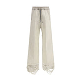 Rick Owens White Cotton Casual Pants - IT48 | M