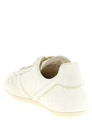 Rick Owens White Lamb Leather Low Top Sneakers