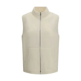 RIER Beige Fleece Wool Sleveless Jacket