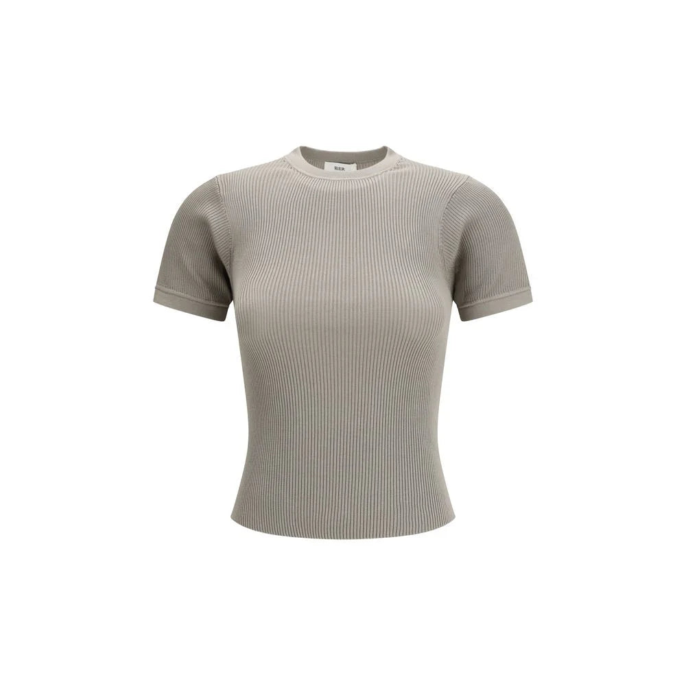 RIER Beige Silk T-Shirt