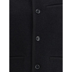 RIER Black Fleece Wool Sleveless Jacket