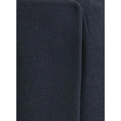 RIER Blue Fleece Wool Midi Skirt