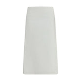 RIER White Cotton Midi Skirt - M