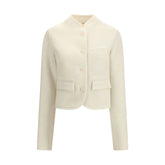 RIER White Fleece Wool Coat