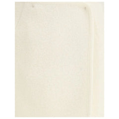 RIER White Fleece Wool Mini Skirt - M