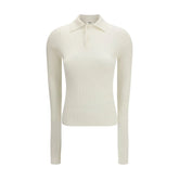RIER White Silk Polo Shirt