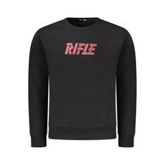 Rifle Black Cotton Men’s Crewneck Sweater - Sweatshirts