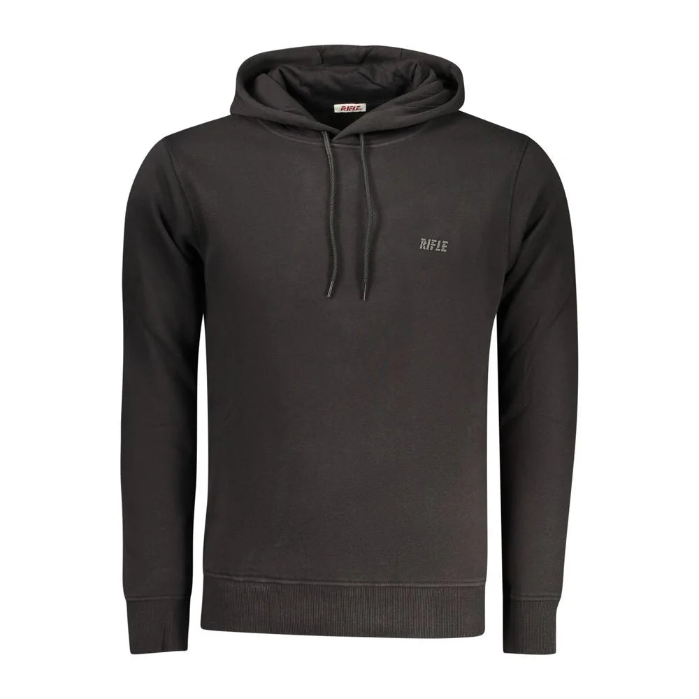 Rifle Black Cotton Sweatshirt - Hoodies