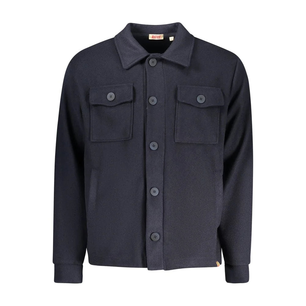Rifle Blue Cotton Men Shirt