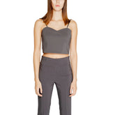 Rinascimento Gray Polyester Top - IT40|S - Crop Tops