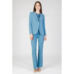 Rinascimento Turquoise Polyester Blazer - IT42|M - Coats & Jackets